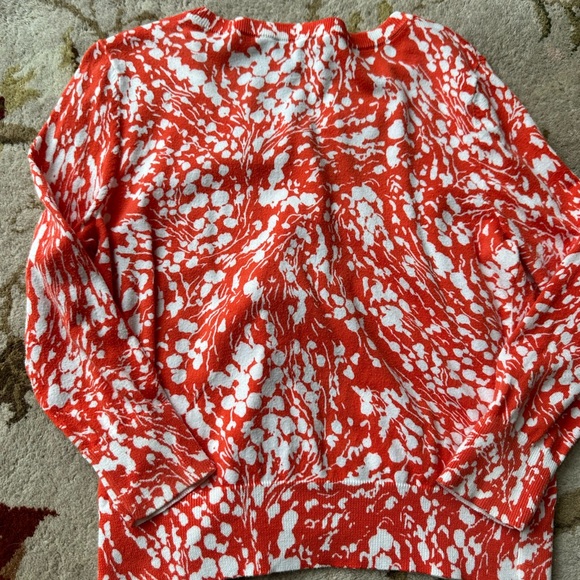 Talbots Size Small Petite Orange-Red Women’s Button Up Cardigan - Picture 3 of 3